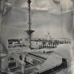 Funkturm (Fotochemische Vermalung), Berlin, 1978, 30,9 x 23,6 cm, Silbergelatineabzug auf Barytpapier, Neg.-Nr. 3088-27